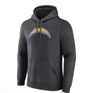 Los Angeles Chargers Primary Team Logo Fitted Pullover Hoodie - Charcoal